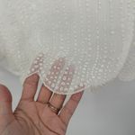 Happening in the present  Y2k White Beaded Dainty Sheer Tank Top Medium Photo 3