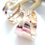 ZARA New!  Bright Golden Hoop Earrings Photo 9