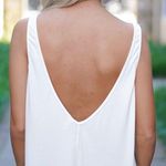 Boutique White Open Back Tank Photo 0