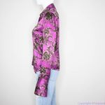 Linda Allard Ellen tracy silk floral print purple shirt, size Petite 2 Photo 16