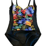 Maxine of Hollywood Women's  Multicolor Ruched Swimsuit Size Small EUC #5048 Photo 0