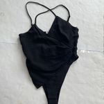 ZARA  black strappy bodysuit w/ asymmetrical hem. Women’s XS. NWT Photo 6