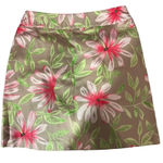 Talbots  Size 10P Pencil Skirt Stretch Multicolor Floral Print Knee Length Photo 0