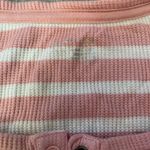 Aerie Offline Henley Pink and White Striped Long Sleeve Crop Top Size Small Photo 3