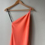 Solace London  Dress One Shoulder Slit Open Back Petch Maxi Dress Orange Size 4 Photo 3