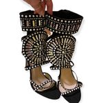 public desire Black And White Sequin Heels Photo 0