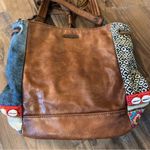 Desigual  Shoulder Bag Purse w/ Floral Patterns Embroidered Shells Lining Denim Photo 2