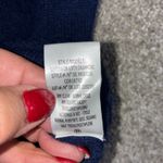 Theory Suffira Lofty Womens L Cashmere Colorblock Crewneck Sweater Navy Green Photo 4