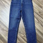 ASOS Design Size 30 Jeans Straight Leg Blue High Rise Cut Off Ankle Hem Women’s Photo 1