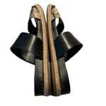 Franco Sarto Babs Black Snakeskin Espadrille Slide Sandal - Size 10 Photo 6