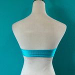 Aerie NWT  Shine Rib Bandeau Bikini Top Barbados Blue Swimsuit Beach Surf Size S Photo 3