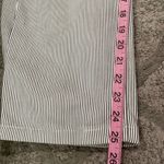 Ankle cropped white with navy blue pinstripe soft and lightweight jean high rise Size 8 Photo 5