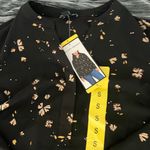 Hilary Radley Floral Black Long Sleeve Blouse Photo 1