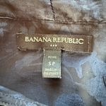 Banana Republic  navy blue floral long sleeve tie front v-neck pullover blouse SP Photo 8