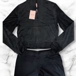 Juicy Couture 🔥 OG Bling Velour Tracksuit Hoodie Pants Liqourice Black Y2K MEDIUM Photo 7