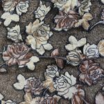 NWT Passage to India Glitter Floral Scarf Brown Photo 3