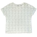 Vince White Cotton Semi-sheer Textured Pullover Short Sleeve T-Shirt XS Photo 2