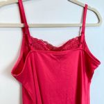 Fashion Bug  Womens M Hot Pink Lace Trim Stretch Cami Y2K Coquette Romantic Fairy Photo 6