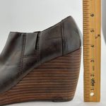 Dr. Scholls (9) Expresso Brown Faux Leather Stacked Wedge Heel Ankle Boots Photo 8