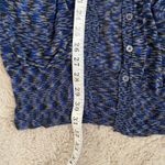 Free People  Women's XS Long Button-Down Cardigan Blue/Black Boho‎ Minimalist Photo 10