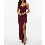 TSP Maxi Dress Burgundy Spaghetti Strap Slit Evening Formal XS Red Photo 5