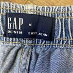 Gap NEW  Easy Jean Women's Medium Cargo High Rise Blue Denim Drawstring Ankle Photo 4