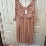 Eloquii  Pale Pink Ruched Off Shoulder Dress Size 22/24 Photo 1