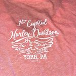 Harley Davidson  Women’s 3/4 Sleeve V Neck Lightweight Tunic Heather Pink/Peach Photo 4