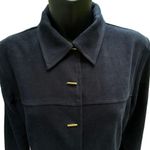 VTG Long Sleeve Button Down Navy Blue Top Women’s Petite 6P R&K Originals Photo 2