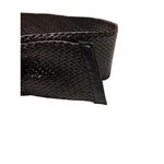 Thick Faux Leather Woven Belt Brown One Size Vintage Photo 4