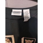 Jason Maxwell Black T Shirt, Women's Large Embroidered Tiger Cub Safari Jungle Photo 2