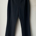 Meimeij Flared Split Hem Black Pull On Seamed Trouser‎ Pants Size 46 Size L Photo 0