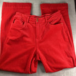 Judy Blue Red Corduroy Wide Leg Pants Women's 14W Flare Button Fly Photo 0