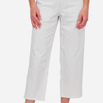 Lucky Brand  White High Rise Wide Leg Crop Jeans Size 8/29 Photo 0