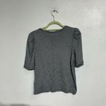 Madewell Blue Stripe Puff Sleeve Scoop Neck T-Shirt Sz M Photo 7