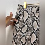 Choosy Elizabeth Snake Skin Faux Leather Cropped Pants Size 6 Black Photo 3