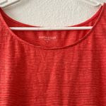 NEW Eileen‎ Fisher Firefly Stripe Linen Jersey Shift Dress Orange Medium Photo 2
