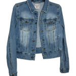 Love Tree  Acid Wash Blue Denim Jean Jacket Trucker‎ Small Photo 0