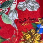 Roberto Cavalli Dress Size M Mini Y2K Boho Floral Butterfly Lemon Persimmon Photo 7