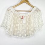 LF  Native Rose Eva Cream Woven Off The Shoulder Crop Top Women's Size 10 NWT Photo 1