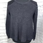 Hollister crop sweater w/lace shoulder black sz S Photo 0
