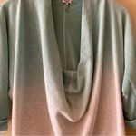Splendid Cowl Neck Turquise White Ombre Loungewear Quarter Length Sleeves SZ M Photo 5