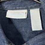Liz Claiborne Women's Denim Shirt Jacket Studded Collar Button Front Size L Photo 3