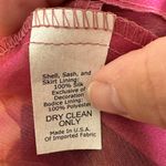 Sara Campbell Floral Pleated Top Silk Dress Y2K Size 10 Lined with a Tie Belt‎ Photo 5