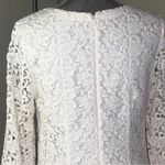 Talbots Floral Lace Overlay Long Sleeve Dress Cream Ivory Size 4 Photo 4
