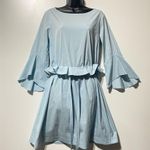 Altuzarra Powder Blue Flounce Ruffle Peplum Dress Size 38 Medium 8 Photo 2