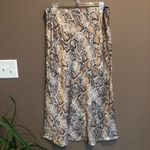 Lucy Paris NWT  Snake Print Midi Skirt Brown‎ Large Photo 1