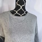 Moon & Madison Gray Sweater Woven Striped Cotton Shirt Combo Preppy Size Small Photo 2