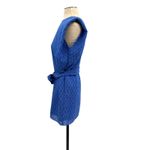 Amanda Uprichard  Kenwood Dress Mini Textured Belted Mirtillo‎ Blue Size XS Photo 6
