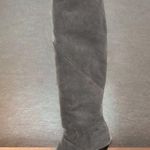 Michael Kors Michael Size 6.5 Grey Suede Leather Knee High Slouch Boots Photo 1